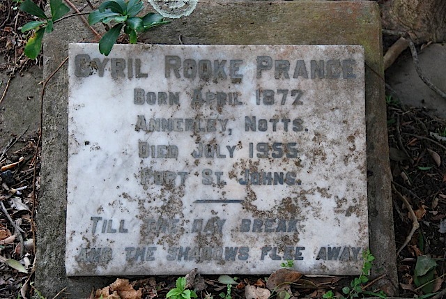 Cyril Rooke Prance headstone
